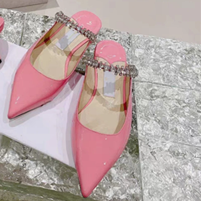 Brand New Rhinestone Pointed Leather Fashion High Heels Shoes - Image 18