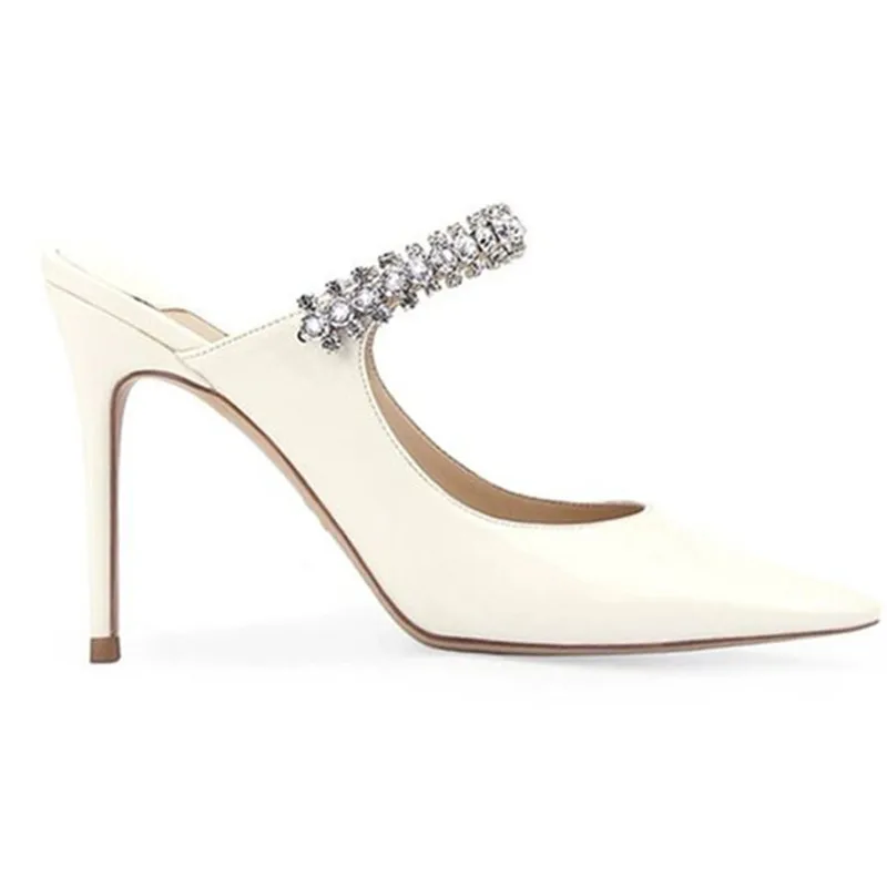 Brand New Rhinestone Pointed Leather Fashion High Heels Shoes - Image 5