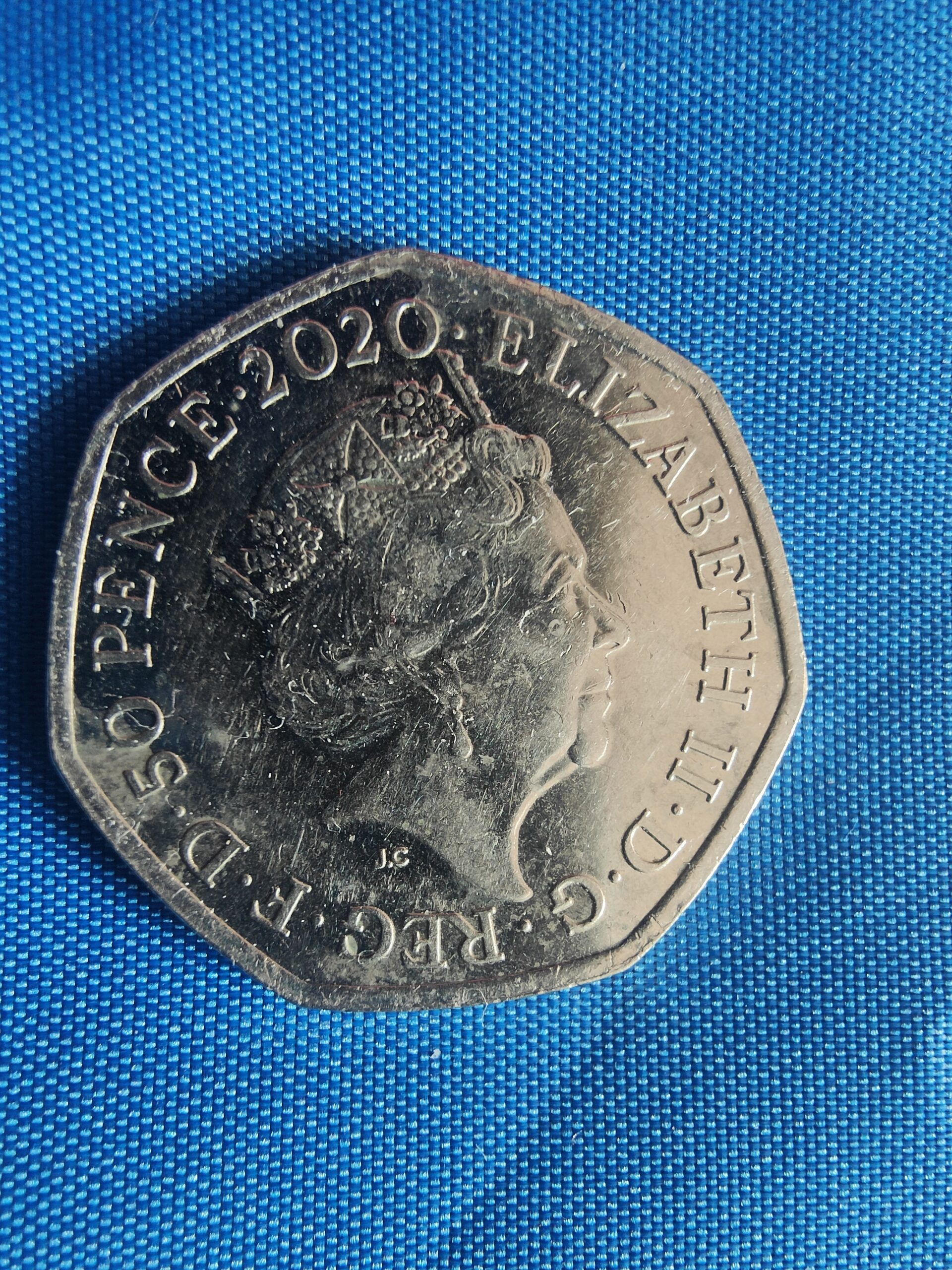 Very Rare, Unique And Authentic Minted British 50p Coin Of Peace Porsperity And Friendship With All Nations | ORIGINALER