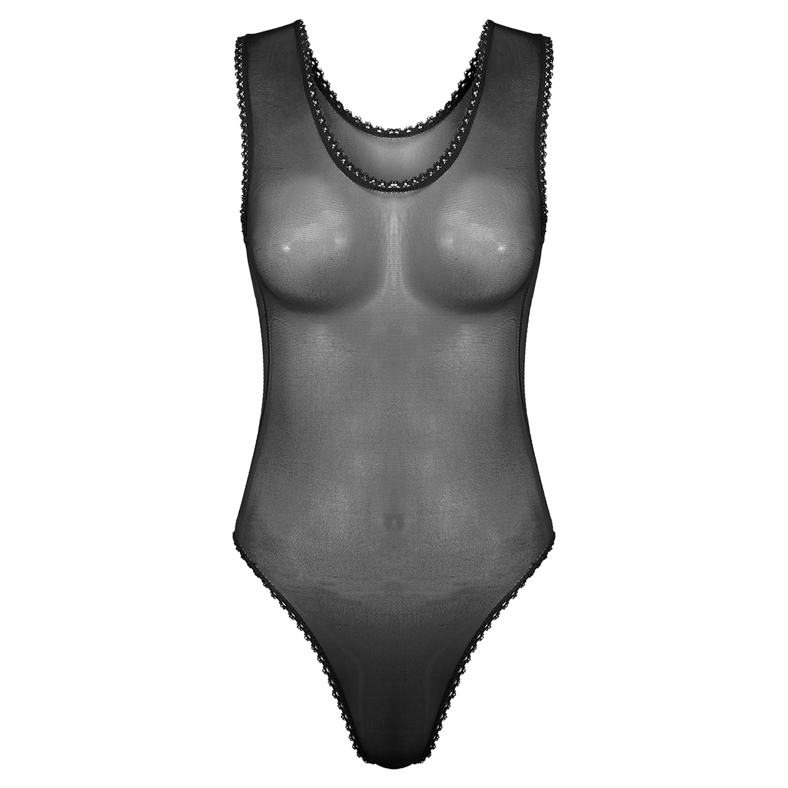 One Piece Sexy See-through Transparent Swimwear - Image 7